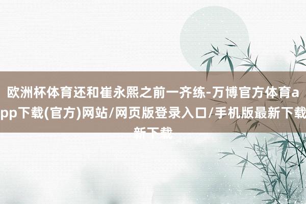 欧洲杯体育还和崔永熙之前一齐练-万博官方体育app下载(官方)网站/网页版登录入口/手机版最新下载