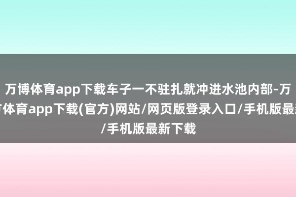 万博体育app下载车子一不驻扎就冲进水池内部-万博官方体育app下载(官方)网站/网页版登录入口/手机版最新下载